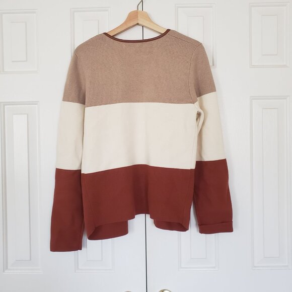 Banana Republic Color Block Open Front Sweater - Size L - Knitted Cardigan - Picture 11 of 11